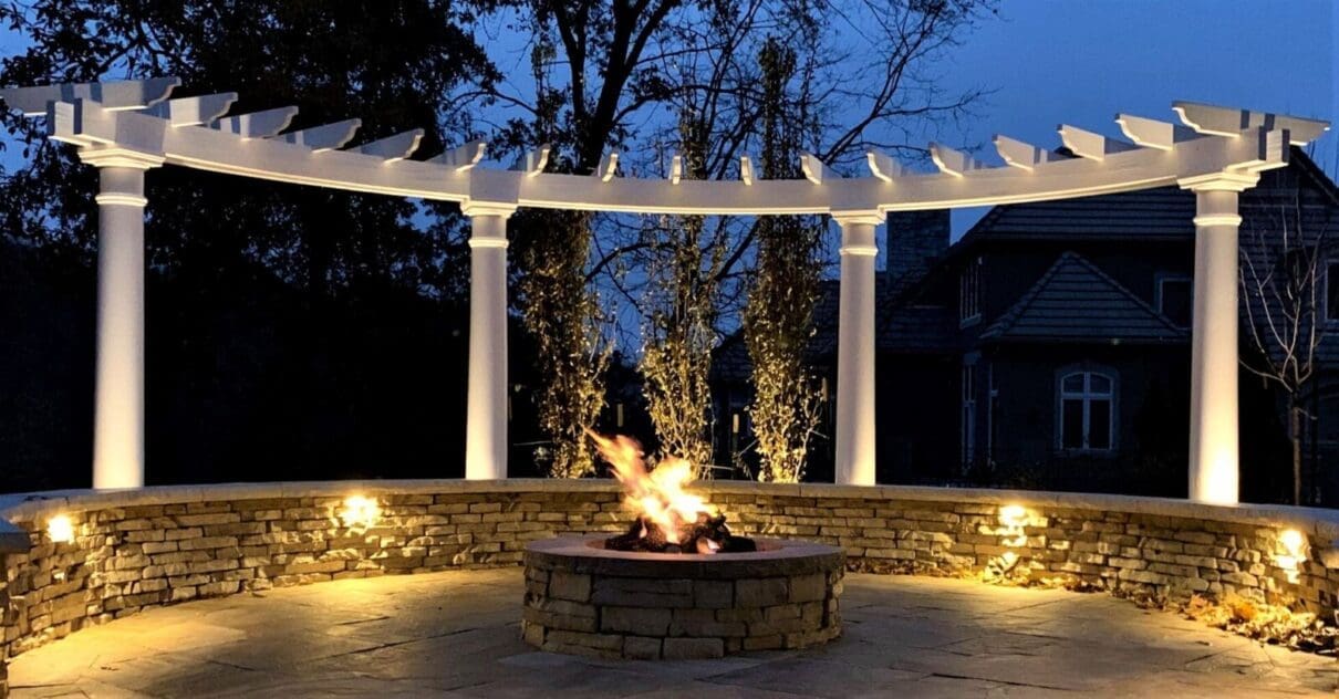 fire pit eyebrow design landscaping kansas city