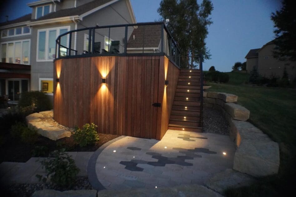 Lighting Stairs Landsdape Design Kansas City