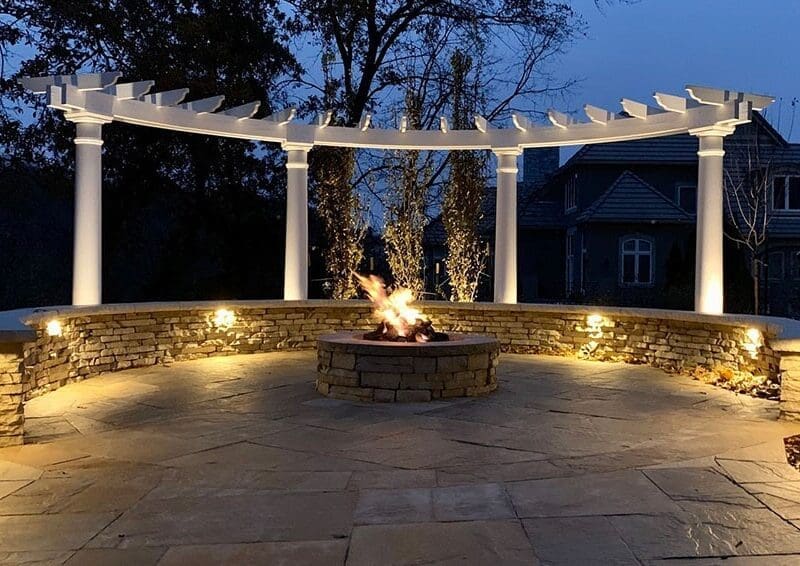 Patio Fire Place Design Kansas City