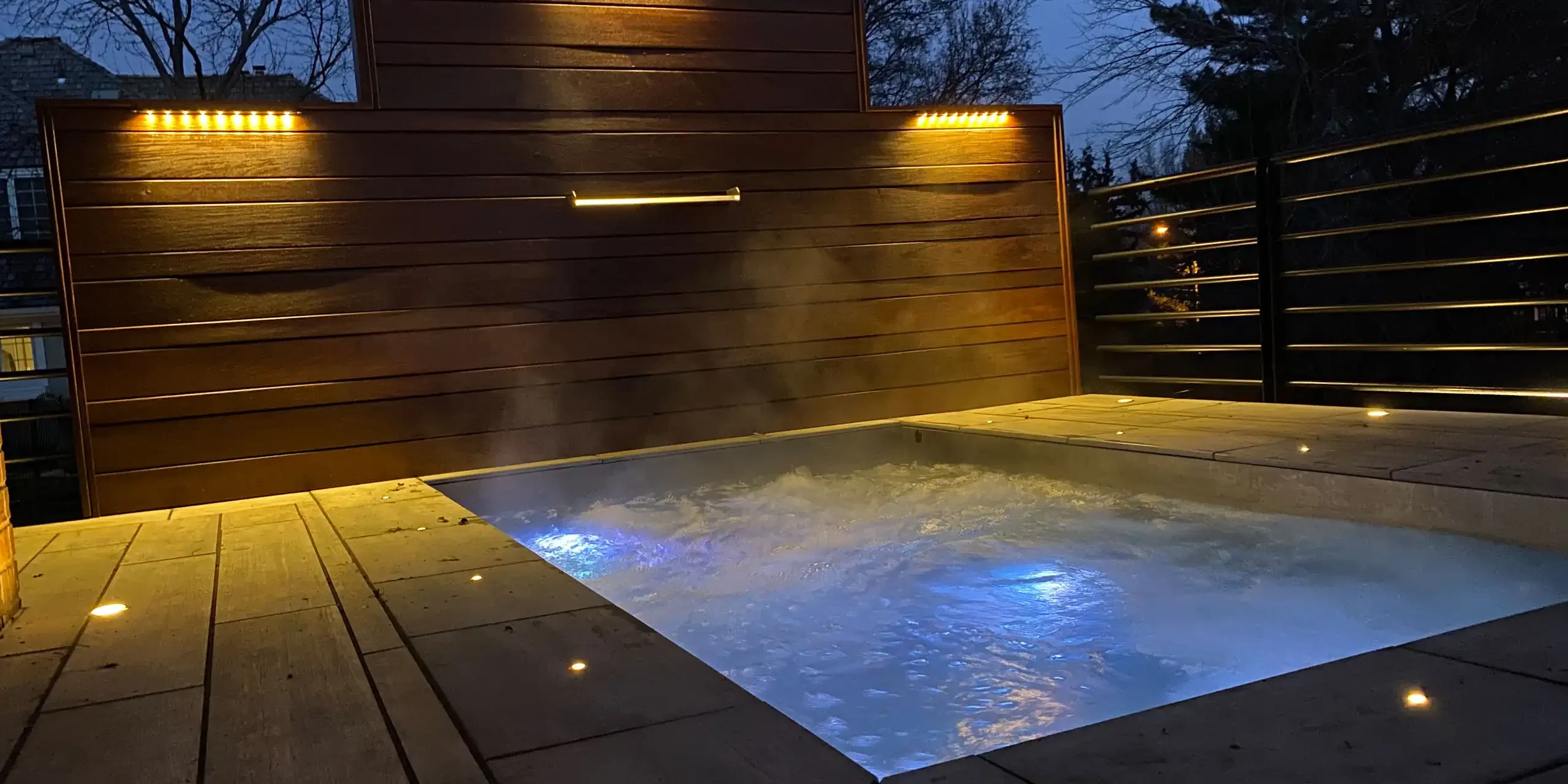 Stainless Steel Spa at angle