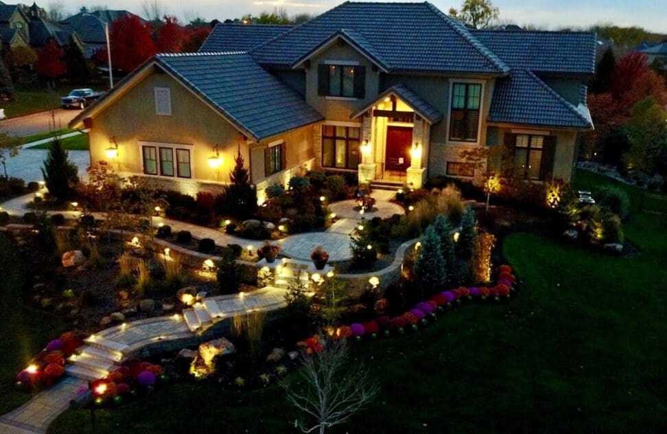 Lighting 2 Story House Design Kansas City