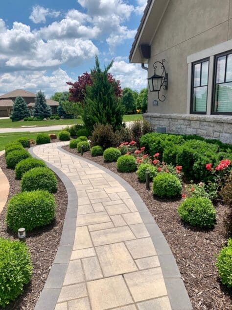 Backyard Walkway Landscape Design Kansas City