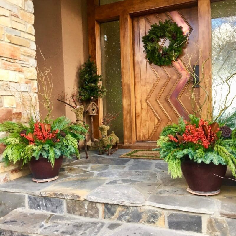 seasonal plants main door Kansas City